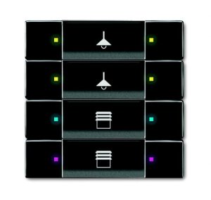 Busch-Jäger 6127/02-81 UP-Sensoren für KNX, UP-Sensoren future® linear, Tastsensor, 4/8-fach, Multifunktion, anthrazit (6117-0-0209)