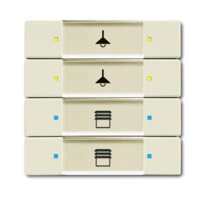 Busch-Jäger 6127/02-82 UP-Sensoren für KNX, UP-Sensoren solo®, Tastsensor, 4/8-fach, Multifunktion, elfenbeinweiß (6117-0-0210)