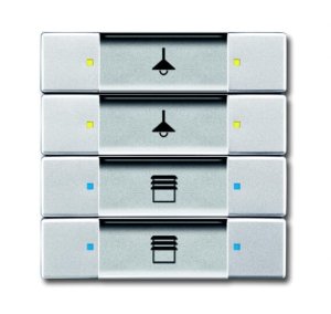 Busch-Jäger 6127/02-83 UP-Sensoren für KNX, UP-Sensoren future® linear, Tastsensor, 4/8-fach, Multifunktion, alusilber (6117-0-0211)