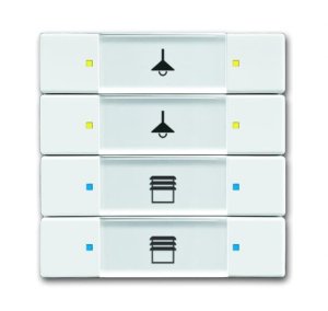 Busch-Jäger 6127/02-84 UP-Sensoren für KNX, UP-Sensoren solo®, Tastsensor, 4/8-fach, Multifunktion, studioweiß (6117-0-0212)