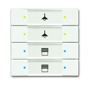 Busch-Jäger 6127/02-884 UP-Sensoren für KNX, UP-Sensoren future® linear, Tastsensor, 4/8-fach, Multifunktion, studioweiß matt (6117-0-0219)