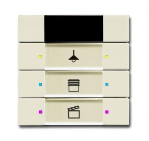 Busch-Jäger 6129/01-82 UP-Sensoren für KNX, UP-Sensoren solo®, Tastsensor, 3/6-fach mit Infrarot, elfenbeinweiß (6135-0-0143)