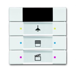Busch-Jäger 6129/01-84 UP-Sensoren für KNX, UP-Sensoren solo®, Tastsensor, 3/6-fach mit Infrarot, studioweiß (6135-0-0145)