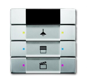Busch-Jäger 6129/01-866 UP-Sensoren für KNX, UP-Sensoren pur edelstahl, Tastsensor, 3/6-fach mit Infrarot, edelstahl (6135-0-0150)