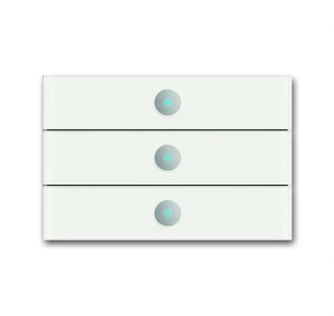 Busch-Jäger 6342-811-101 Busch-priOn® Sensoren, UP-Flächenbedienelement, Bedienelement 3-fach, weißglas (6310-0-0171)