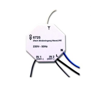 Busch-Jäger 6725 Busch-Funkcontrol, Zubehör, 2-fach Binäreingang WaveLINE, weiß (6720-0-0007)