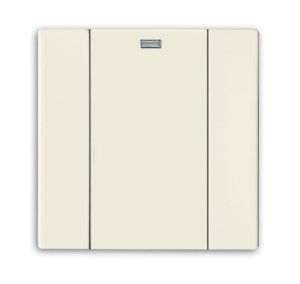 Busch-Jäger 6731-82 Busch-Funkcontrol, Bedienelemente future® linear, Wandsender WAVELINE 1-fach, elfenbeinweiß (6730-0-0048)