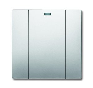 Busch-Jäger 6731-866 Busch-Funkcontrol, Bedienelemente pur edelstahl, Wandsender WAVELINE 1-fach, edelstahl (6730-0-0057)