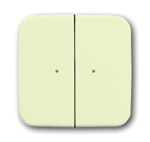 Busch-Jäger 6732-212 Busch-Funkcontrol, Bedienelemente Busch-Duro 2000® SI, Wandsender WAVELINE 2-fach, weiß (6730-0-0045)