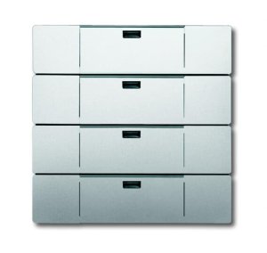 Busch-Jäger 6733-866 Busch-Funkcontrol, Bedienelemente pur edelstahl, Wandsender WAVELINE 4-fach, edelstahl (6730-0-0059)