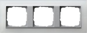 Gira 021350 Abdeckrahmen 3fach fuer Farbe Alu Gira Event Opak Weiss