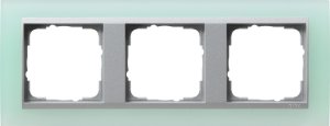 Gira 021351 Abdeckrahmen 3fach fuer Farbe Alu Gira Event Opak Mint