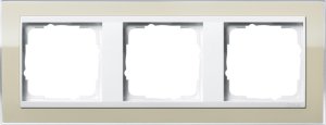 Gira 0213773 Abdeckrahmen 3fach fuer reinweiss Gira Event Klar Sand
