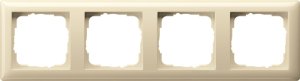Gira 021401 Abdeckrahmen 4fach Standard 55 Cremeweiss