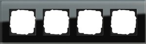 Gira 021405 Abdeckrahmen 4fach Gira Esprit Glas Schwarz