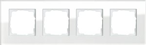 Gira 021412 Abdeckrahmen 4fach Gira Esprit Glas Weiss