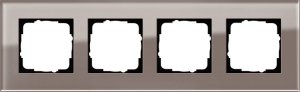 Gira 0214122 Abdeckrahmen 4fach Gira Esprit Glas Umbra