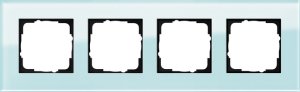Gira 021418 Abdeckrahmen 4fach Gira Esprit Glas Mint
