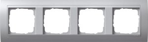 Gira 021436 Abdeckrahmen 4fach fuer Farbe Alu Gira Event Farbe Alu