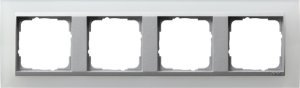 Gira 021450 Abdeckrahmen 4fach fuer Farbe Alu Gira Event Opak Weiss
