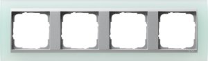 Gira 021451 Abdeckrahmen 4fach fuer Farbe Alu Gira Event Opak Mint