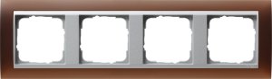 Gira 021459 Abdeckrahmen 4fach fuer Farbe Alu Gira Event Opak Dunkelbraun