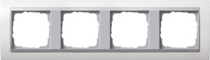 Gira 021471 Abdeckrahmen 4fach fuer Farbe Alu Gira Event Reinweiss matt