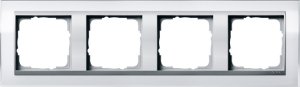 Gira 0214726 Abdeckrahmen 4fach fuer Farbe Alu Gira Event Klar Weiss