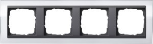 Gira 0214728 Abdeckrahmen 4fach fuer Anthrazit Gira Event Klar Weiss