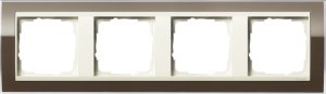 Gira 0214761 Abdeckrahmen 4fach fuer cremeweiss Gira Event Klar Braun