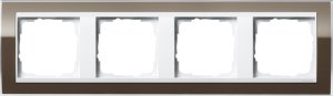 Gira 0214763 Abdeckrahmen 4fach fuer reinweiss Gira Event Klar Braun