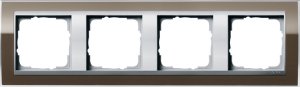 Gira 0214766 Abdeckrahmen 4fach fuer Farbe Alu Gira Event Klar Braun