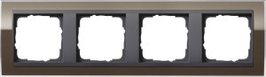 Gira 0214768 Abdeckrahmen 4fach fuer Anthrazit Gira Event Klar Braun
