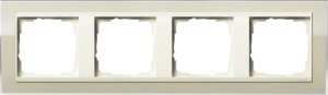Gira 0214771 Abdeckrahmen 4fach fuer cremeweiss Gira Event Klar Sand