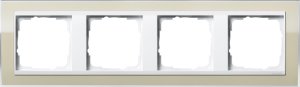 Gira 0214773 Abdeckrahmen 4fach fuer reinweiss Gira Event Klar Sand