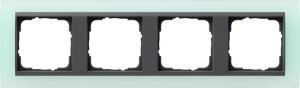Gira 021485 Abdeckrahmen 4fach fuer Anthrazit Gira Event Opak Mint