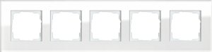 Gira 021512 Abdeckrahmen 5fach Gira Esprit Glas Weiss