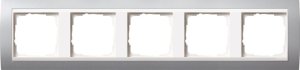 Gira 0215326 Abdeckrahmen 5fach fuer reinweiss Gira Event Farbe Alu