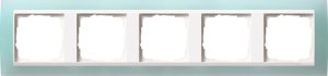 Gira 0215395 Abdeckrahmen 5fach fuer reinweiss Gira Event Opak Mint