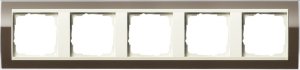 Gira 0215761 Abdeckrahmen 5fach fuer cremeweiss Gira Event Klar Braun