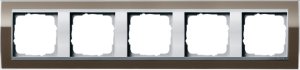 Gira 0215766 Abdeckrahmen 5fach fuer Farbe Alu Gira Event Klar Braun