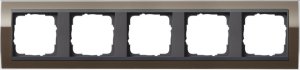 Gira 0215768 Abdeckrahmen 5fach fuer Anthrazit Gira Event Klar Braun