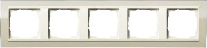 Gira 0215771 Abdeckrahmen 5fach fuer cremeweiss Gira Event Klar Sand