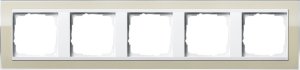 Gira 0215773 Abdeckrahmen 5fach fuer reinweiss Gira Event Klar Sand