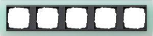 Gira 021585 Abdeckrahmen 5fach fuer Anthrazit Gira Event Opak Mint