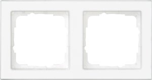 Gira 071222 Abdeckrahmen 2fach Transparent Gira E2 Reinweiss