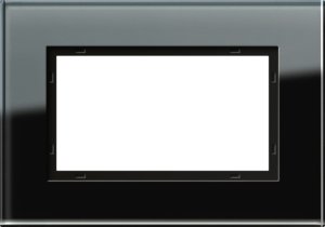 Gira 100105 Abdeckrahmen 1,5fach Gira Esprit Glas Schwarz