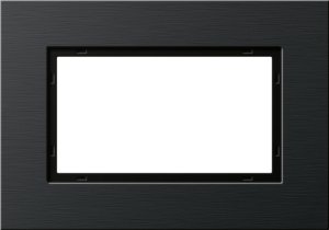 Gira 1001126 Abdeckrahmen 1,5fach Gira Esprit Aluminium Schwarz
