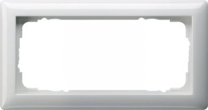 Gira 100203 Abdeckrahmen 2fach ohne Mittelsteg Standard 55 Reinweiss