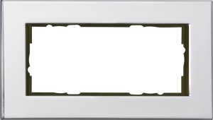 Gira 100210 Abdeckrahmen 2fach ohne Mittelsteg Gira Esprit Chrom
